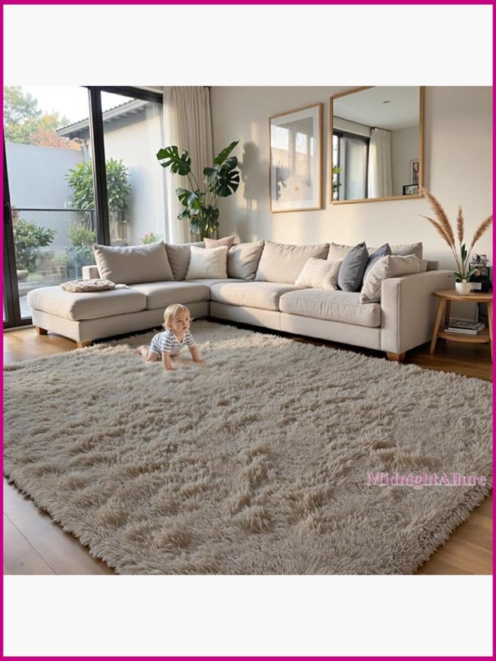 8x10 Shag Area Rug, Extra Soft Fluffy Rug for Living Room Bedroom